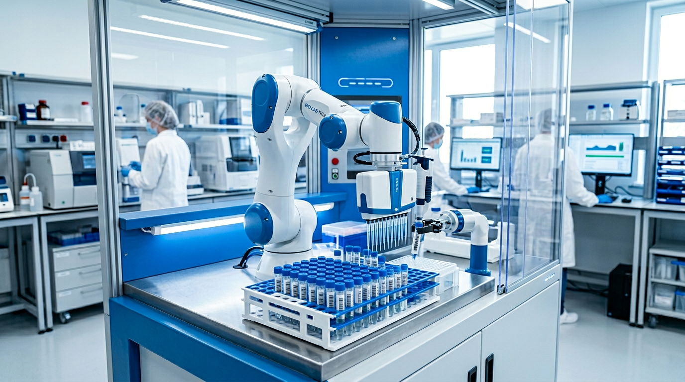 Automação de laboratório farmacêutico